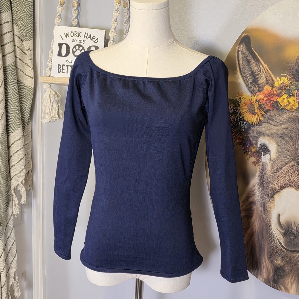 Ralph Lauren Purple Label Off The Shoulder Silk Sweater Blouse Womens XXL $1290